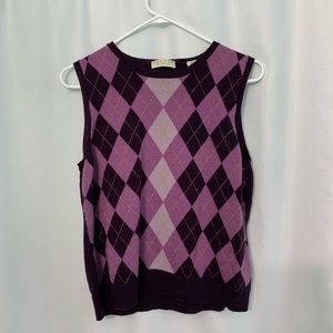 purple argyle sweater vest